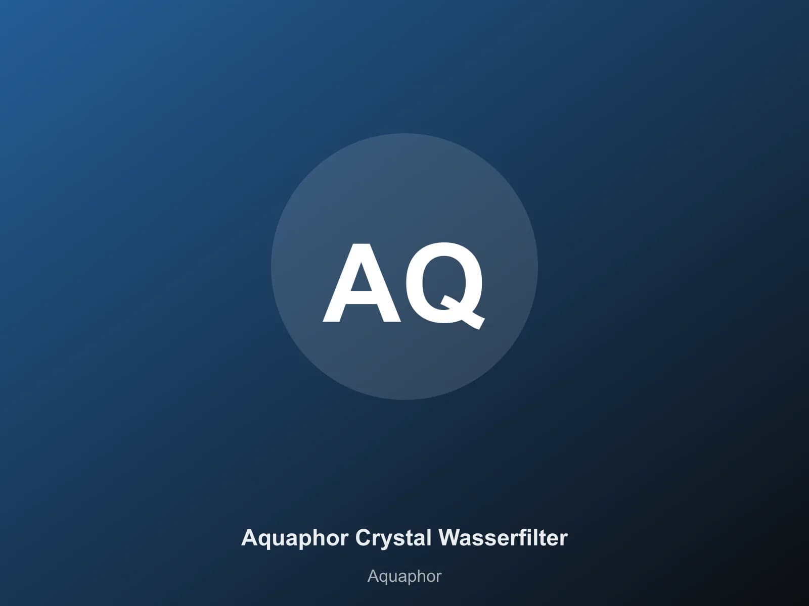 Aquaphor Crystal Wasserfilter