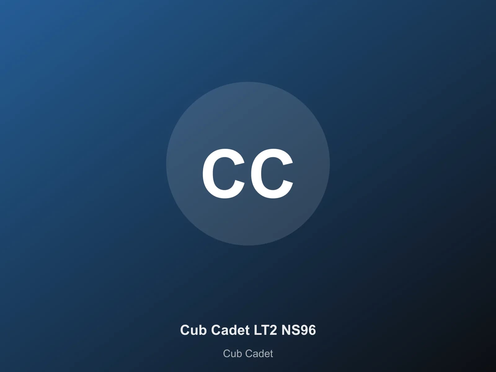 Cub Cadet LT2 NS96