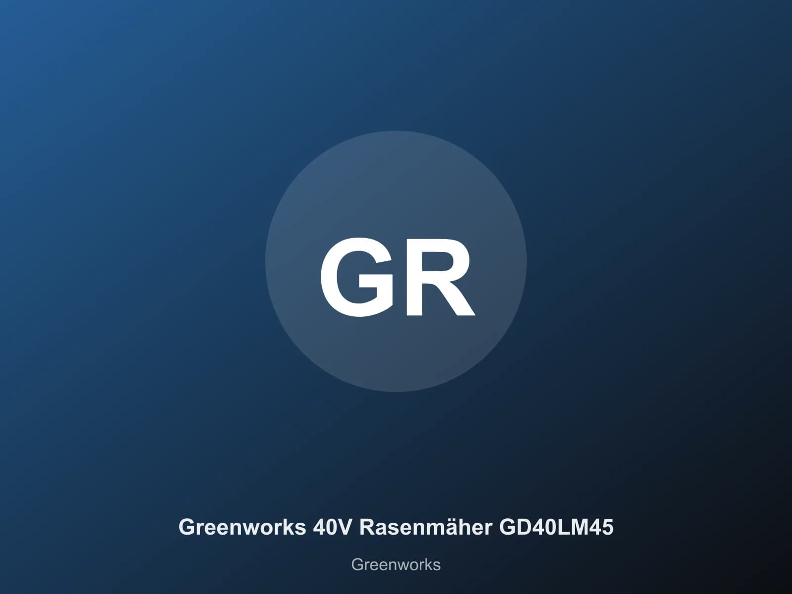 Greenworks 40V Rasenmäher GD40LM45