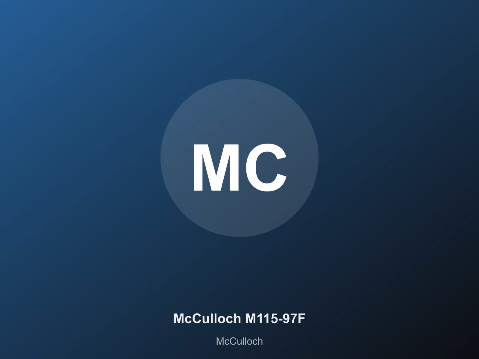 McCulloch M115-97F