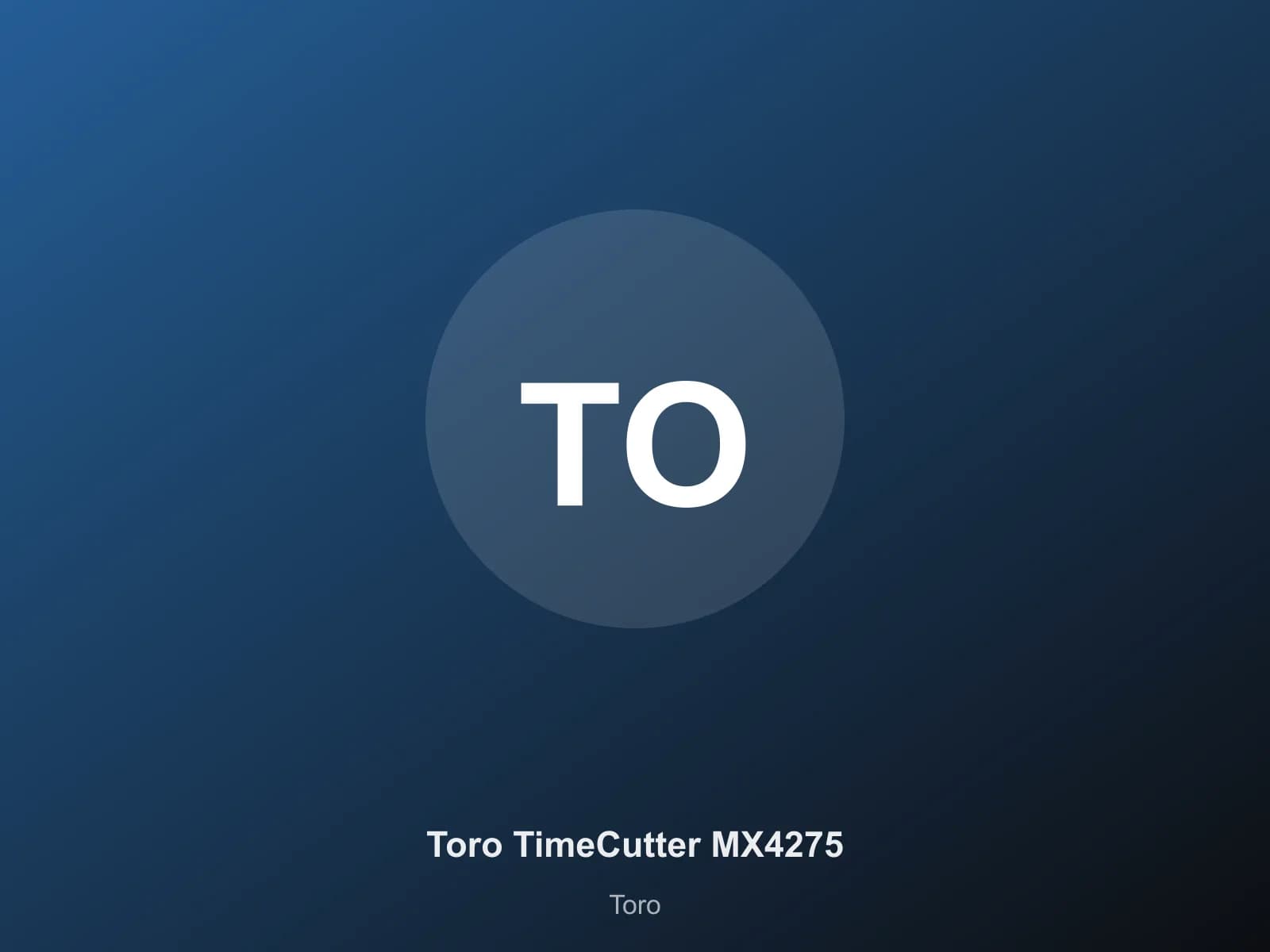 Toro TimeCutter MX4275