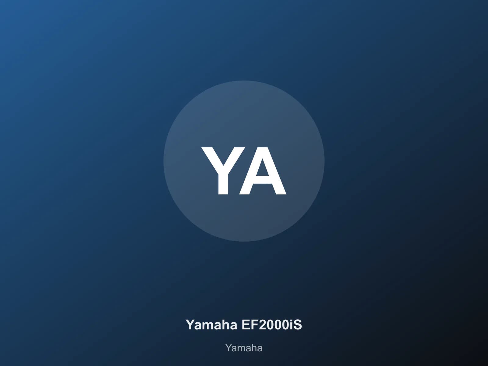 Yamaha EF2000iS